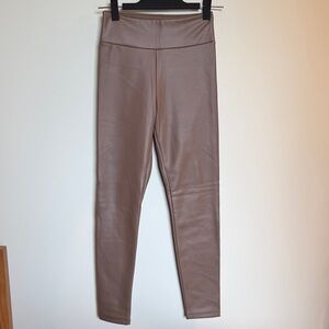 Calzedonia Light Brown Fleece Lined Faux Leather Leggings